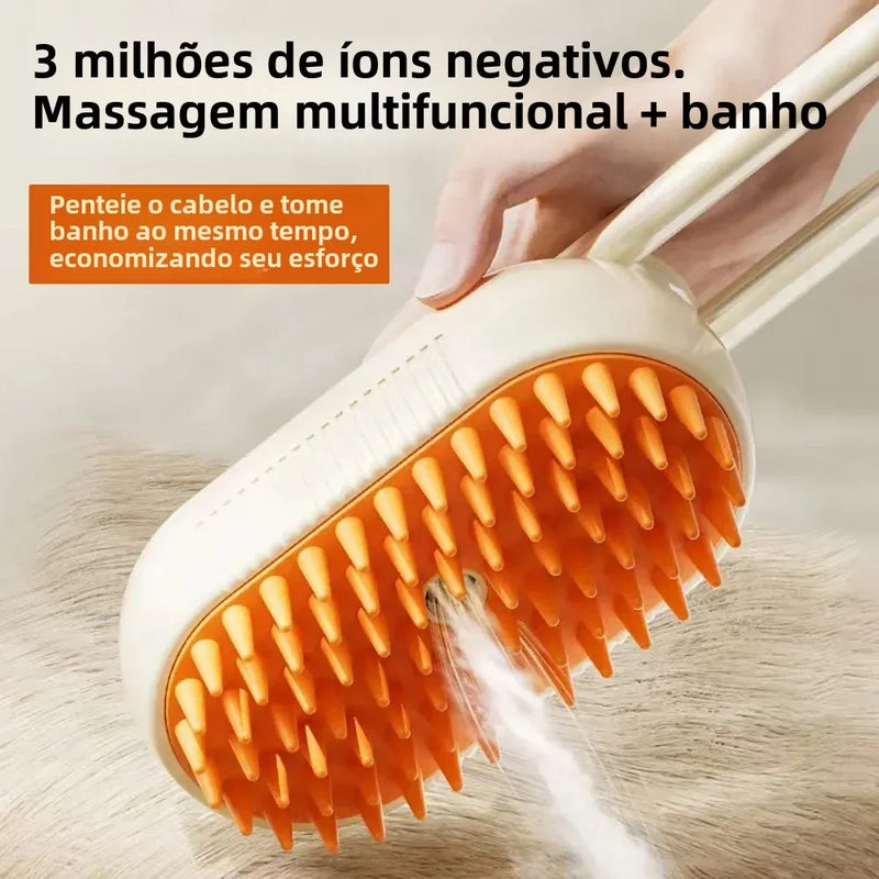 Escova a Vapor Massageadora P/ Pets