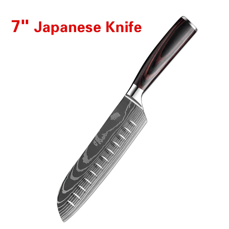 Faca Damascus Japonesa Premium P/ Cozinha